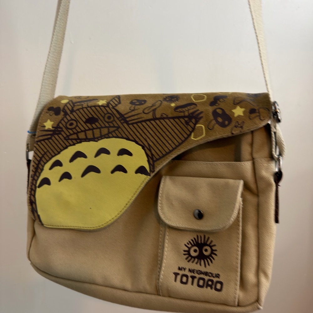 NWOT: Totoro Beige and Brown Messenger Bag